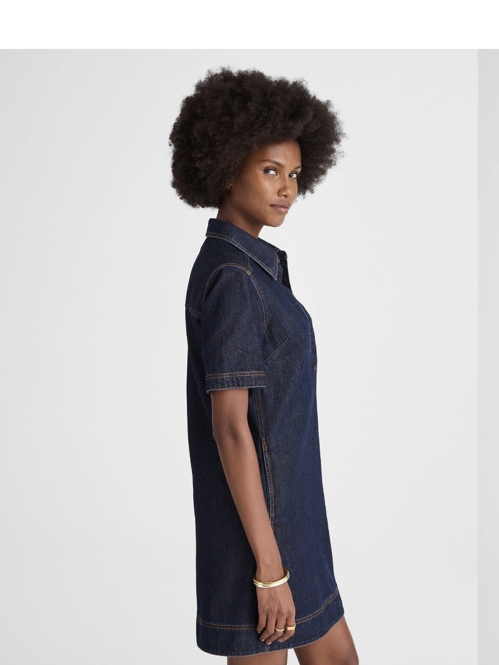 Madewell Denim Popover Mini Dress - Picture 3 of 11